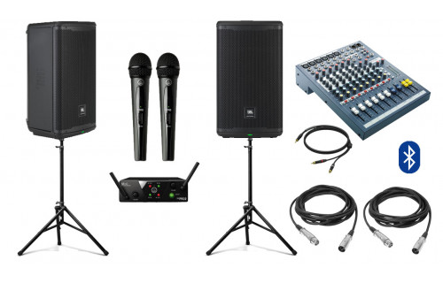 Акустическая система JBL EON715 с Bluetooth + микрофоны | 2x650Вт